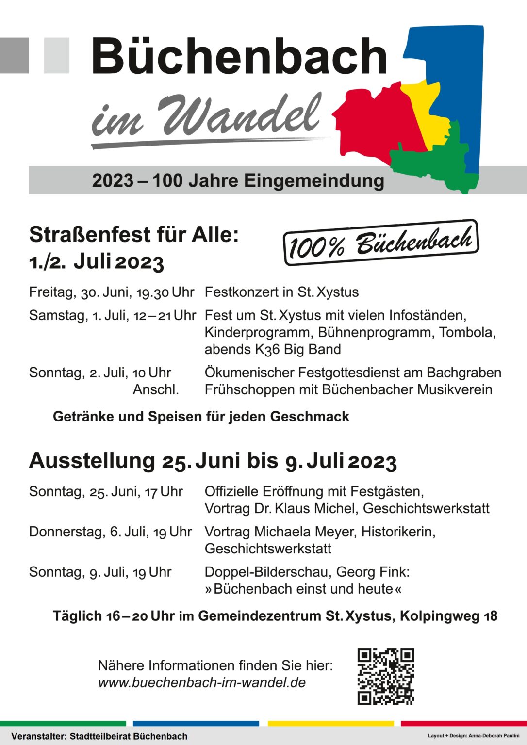 Einladung Büchenbach im Wandel Straßenfest für alle am 1.-2. Juli 2023